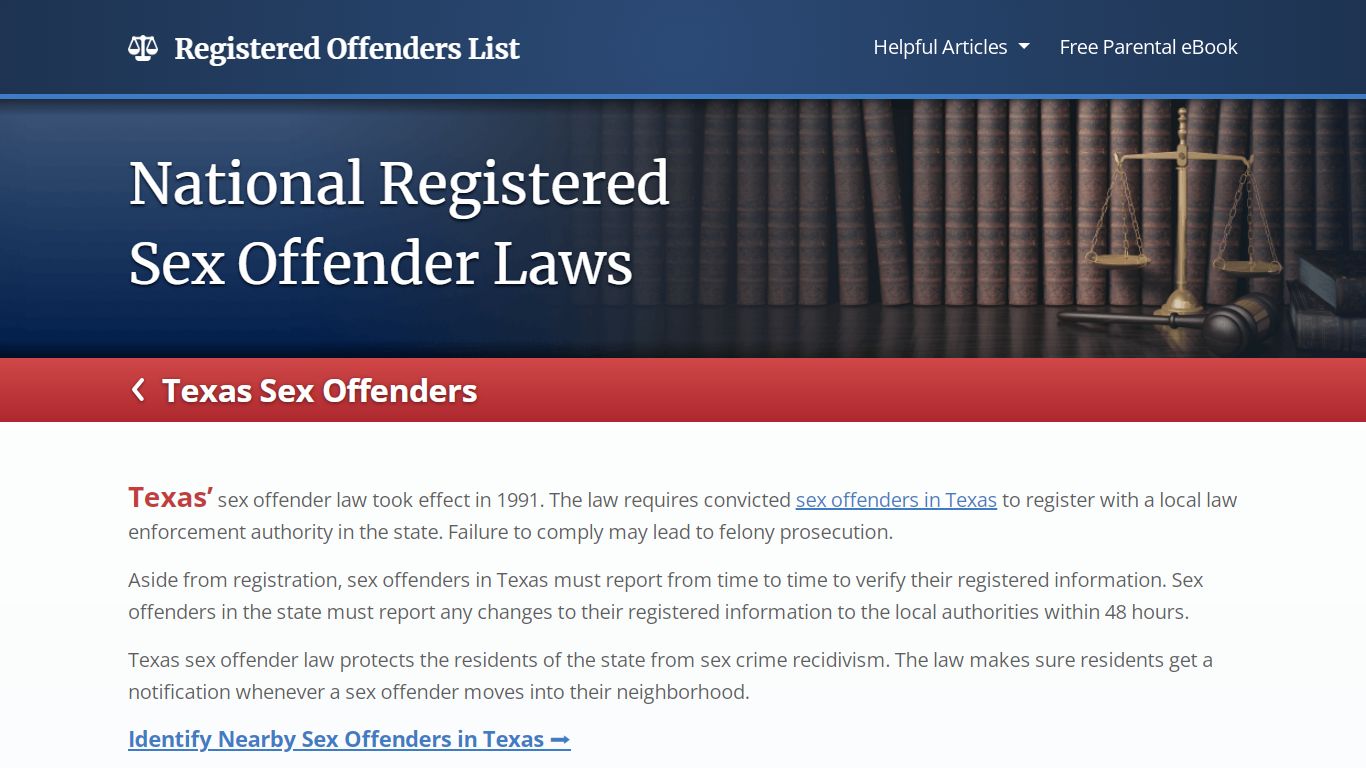 Registered Offenders List | Find Sex Offenders in Texas